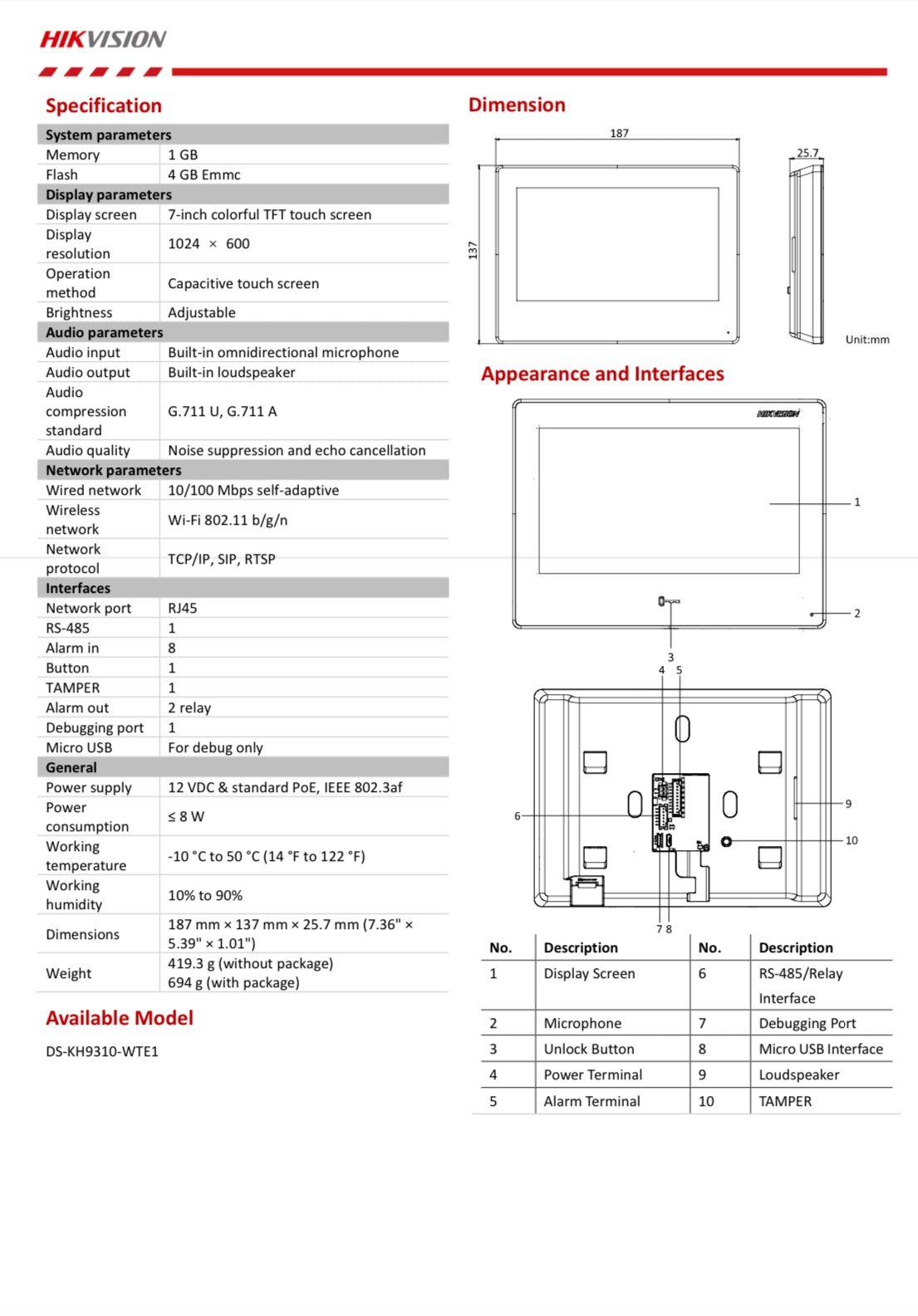 DS-KH9310-WTE1(B)