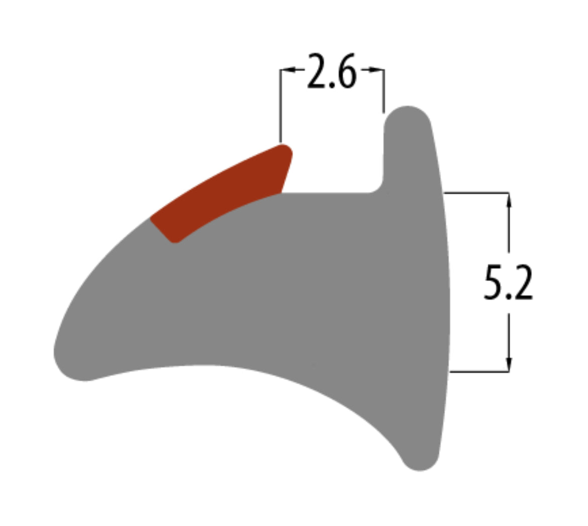 REDDIPLEX UPVC 5.2mm Brown Wedge Gasket To Suit UPVC Doors & Windows
