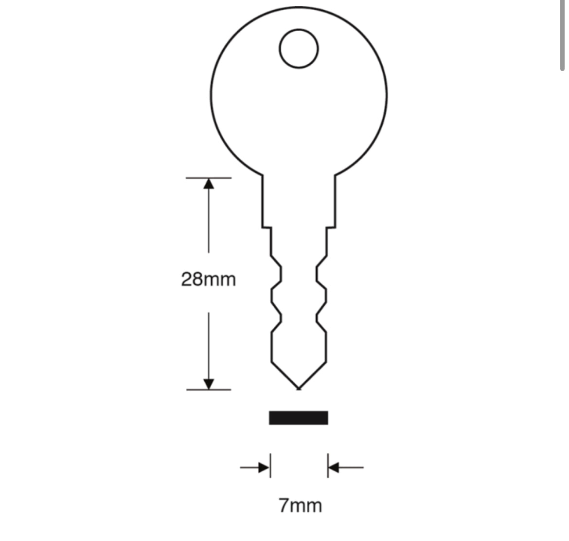 ASEC TS7279 Winlock Window Key