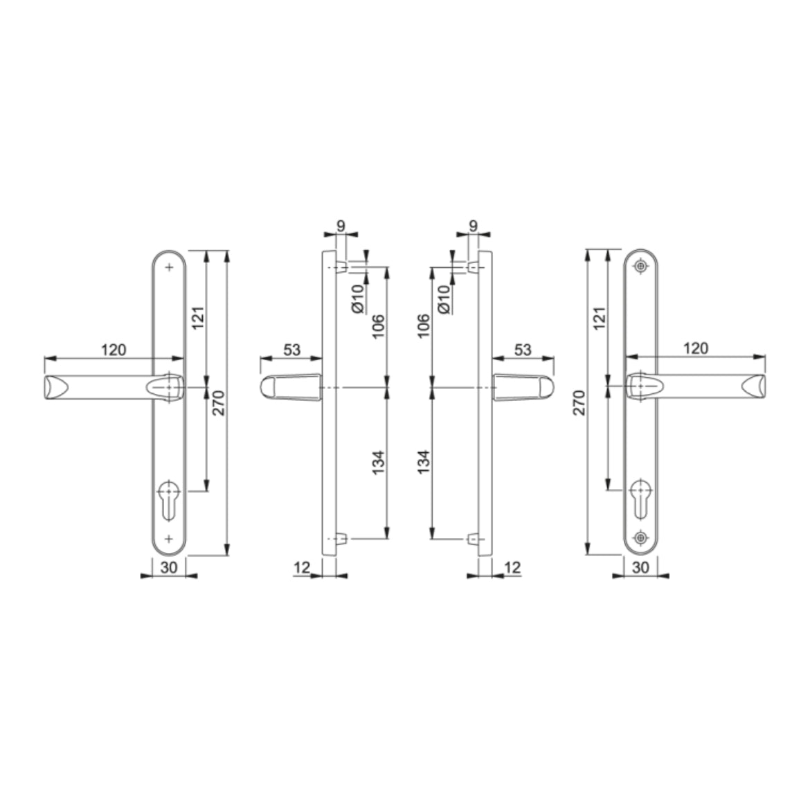 HOPPE UPVC Lever Door Furniture 113/3620N