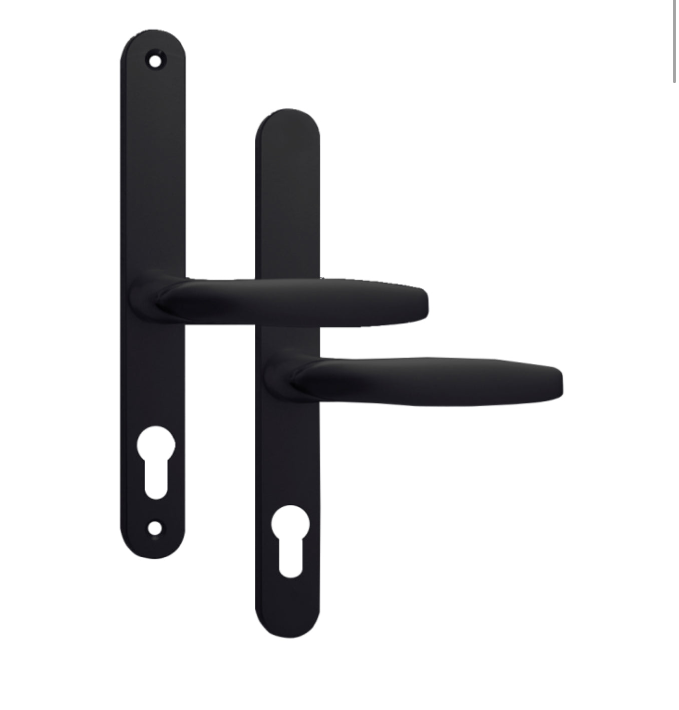 ASEC 68mm Lever UPVC Door Furniture No Snib Black