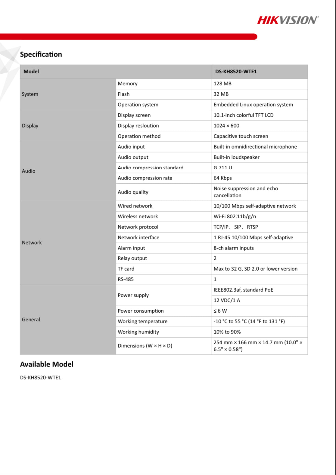 DS-KH8520-WTE1