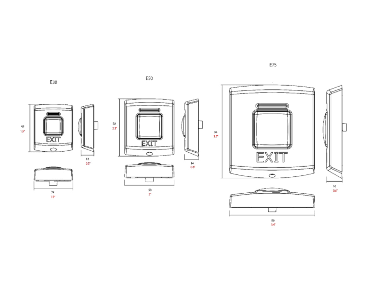 PAXTON Exit Button Plastic