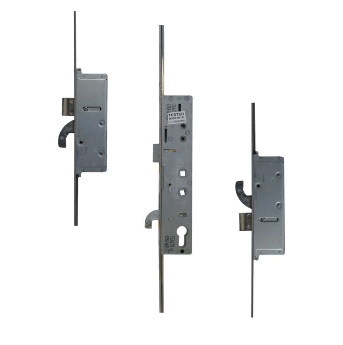 SAFEWARE 8 Lever Operated Latch & Hookbolt Twin Spindle - 2 Hook 2 Bolt