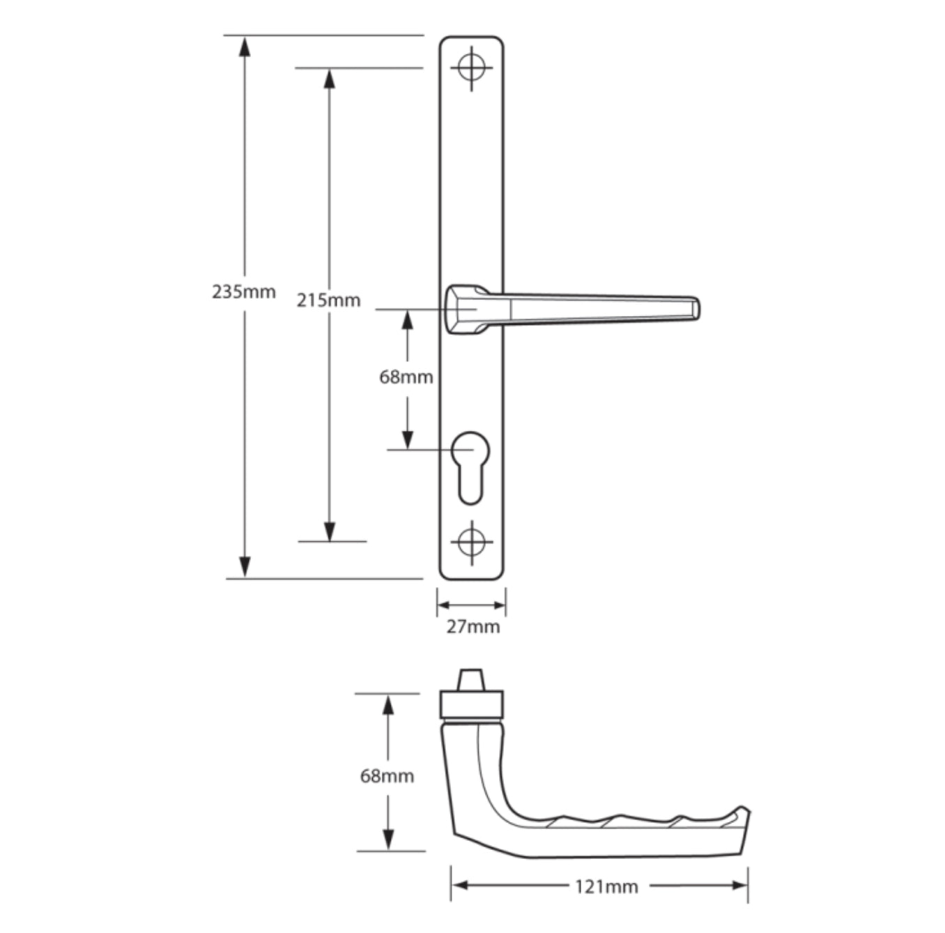 HOPPE UPVC Lever Door Furniture To Suit Fullex