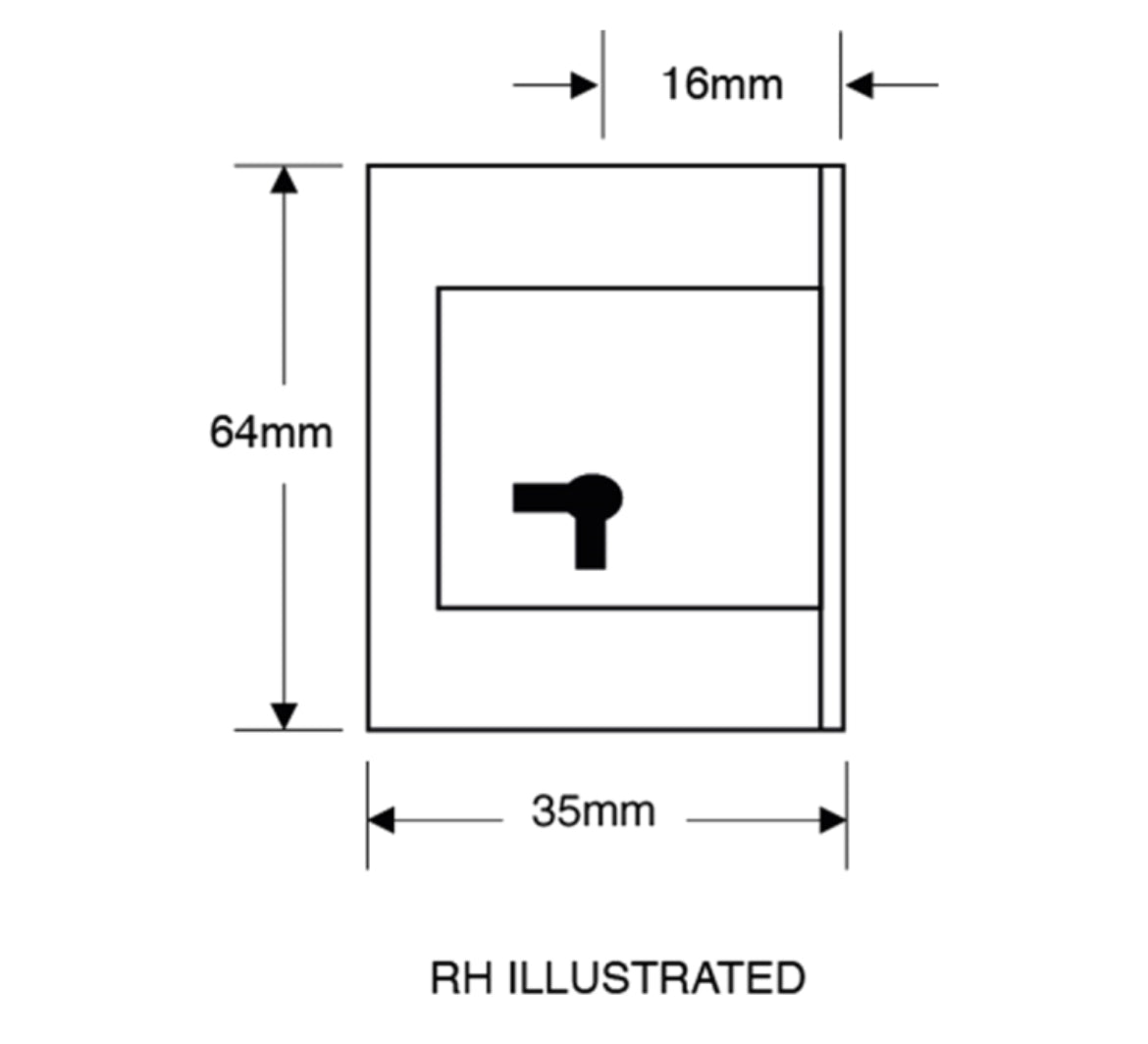 ASEC 20 1 Lever Cut Cupboard Lock