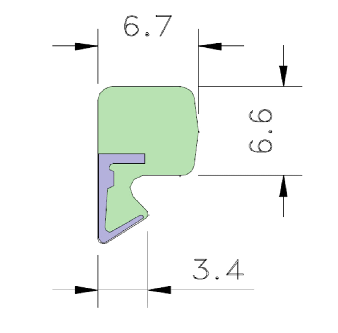 AQUAMAC 63 Draught Strip Seal