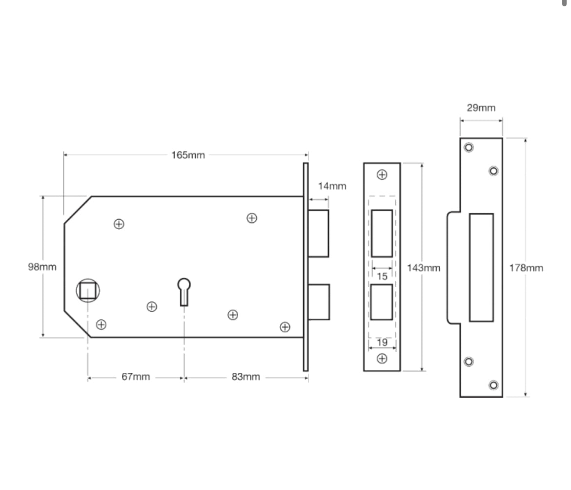 UNION C-Series 3J60 Horizontal Detainer Sashlock