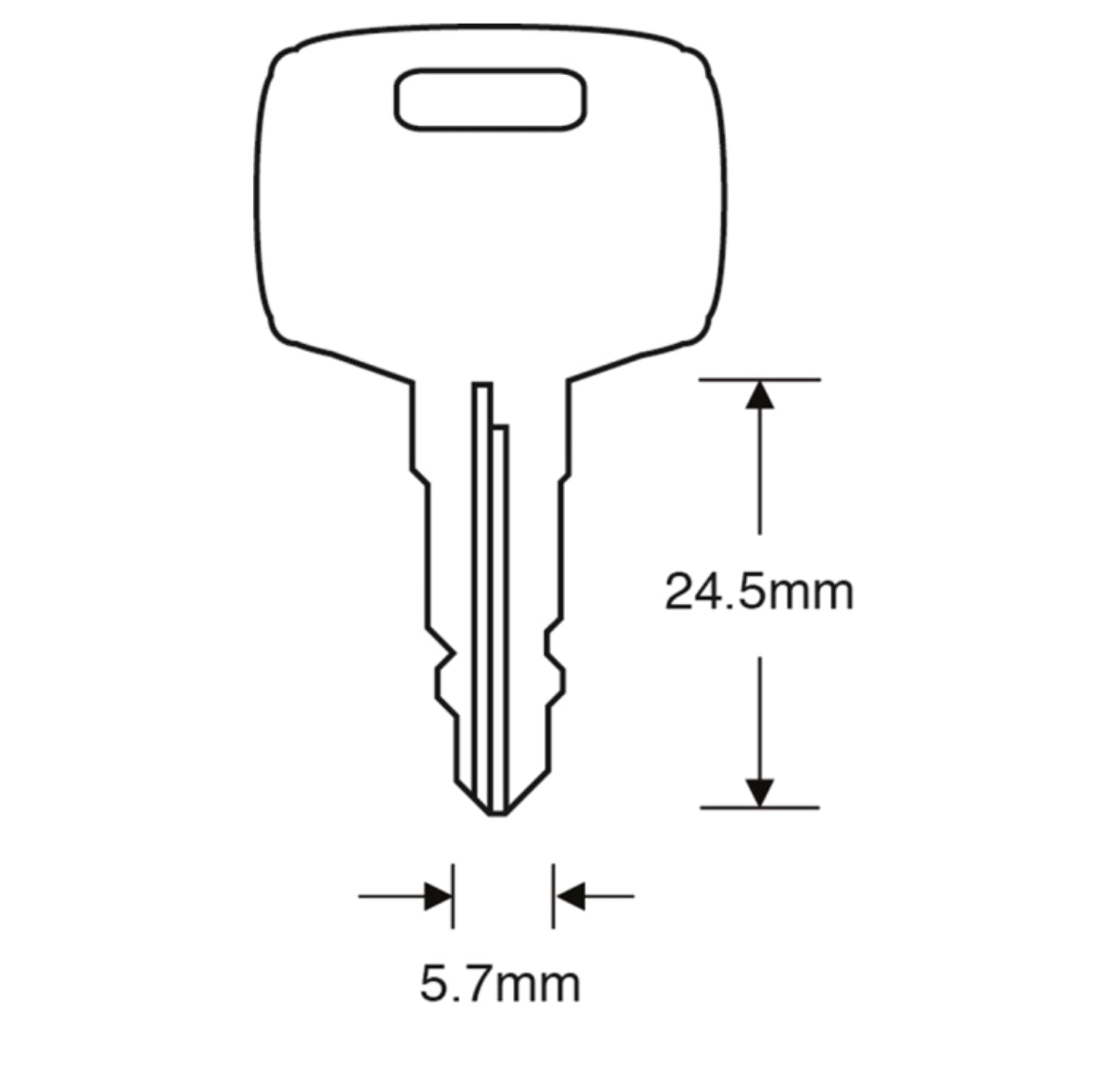 ASEC TS7477 Laird Window Key