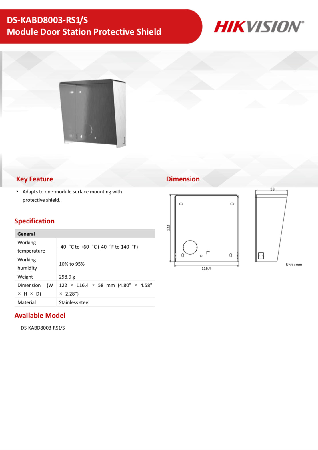 DS-KABD8003-RS1/S