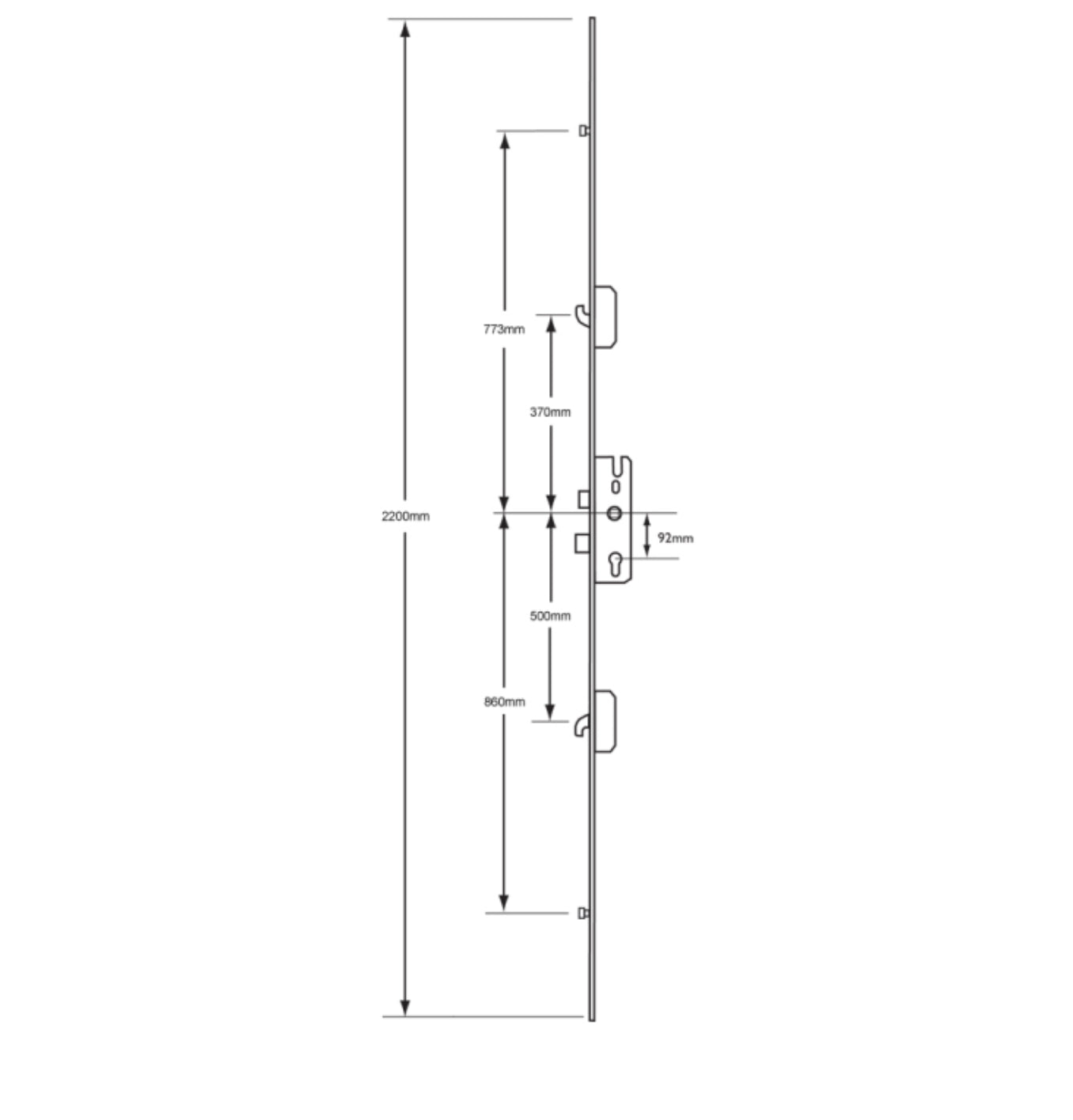 MACO 2 Hook 2 Roller Single Spindle GTS Repair Lock