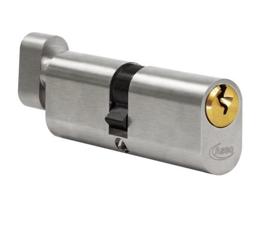 ASEC Vital 6 Pin Oval Key & Turn Cylinder