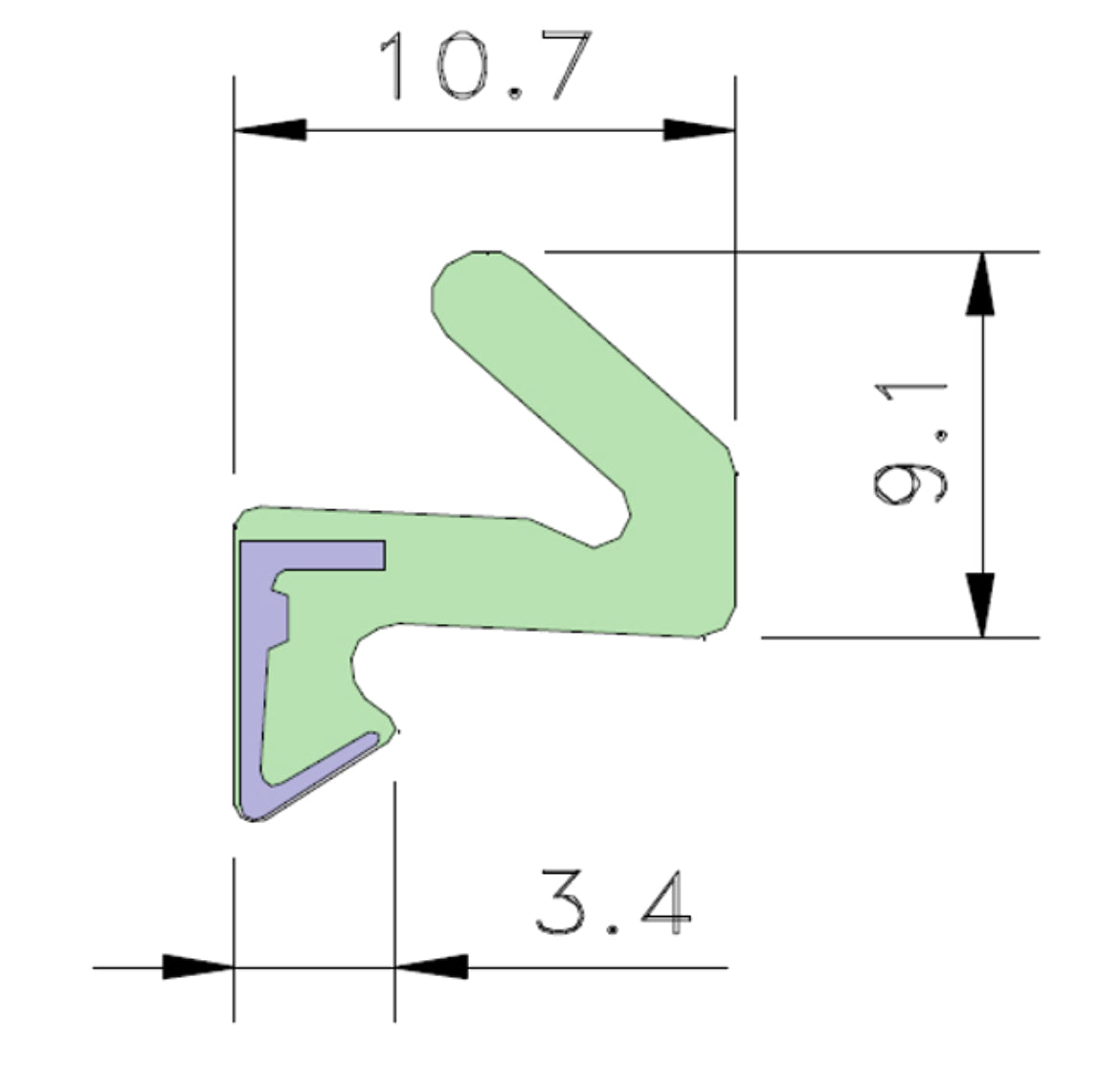 AQUAMAC 21 Draught Strip Seal