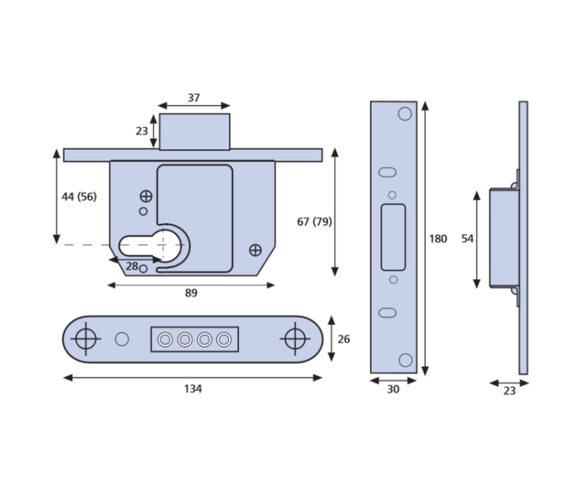 ERA 263 & 363 Fortress BS Euro Deadlock With Cylinder