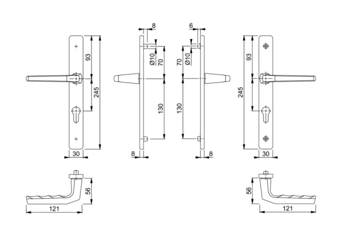 HOPPE Frankfurt UPVC Lever Door Furniture