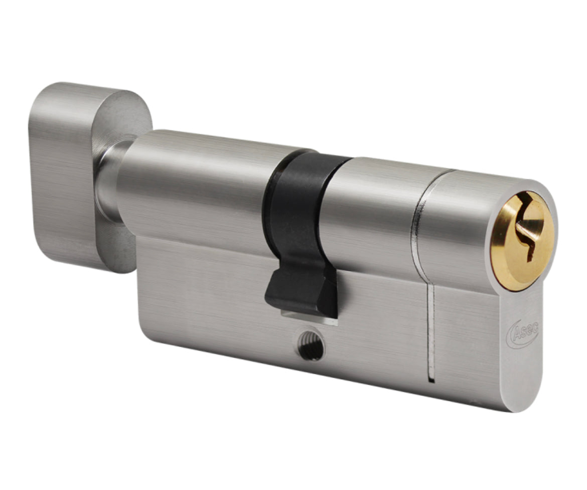 ASEC Vital 6 Pin Key & Turn Euro Duel Finish Snap Resistant Cylinder