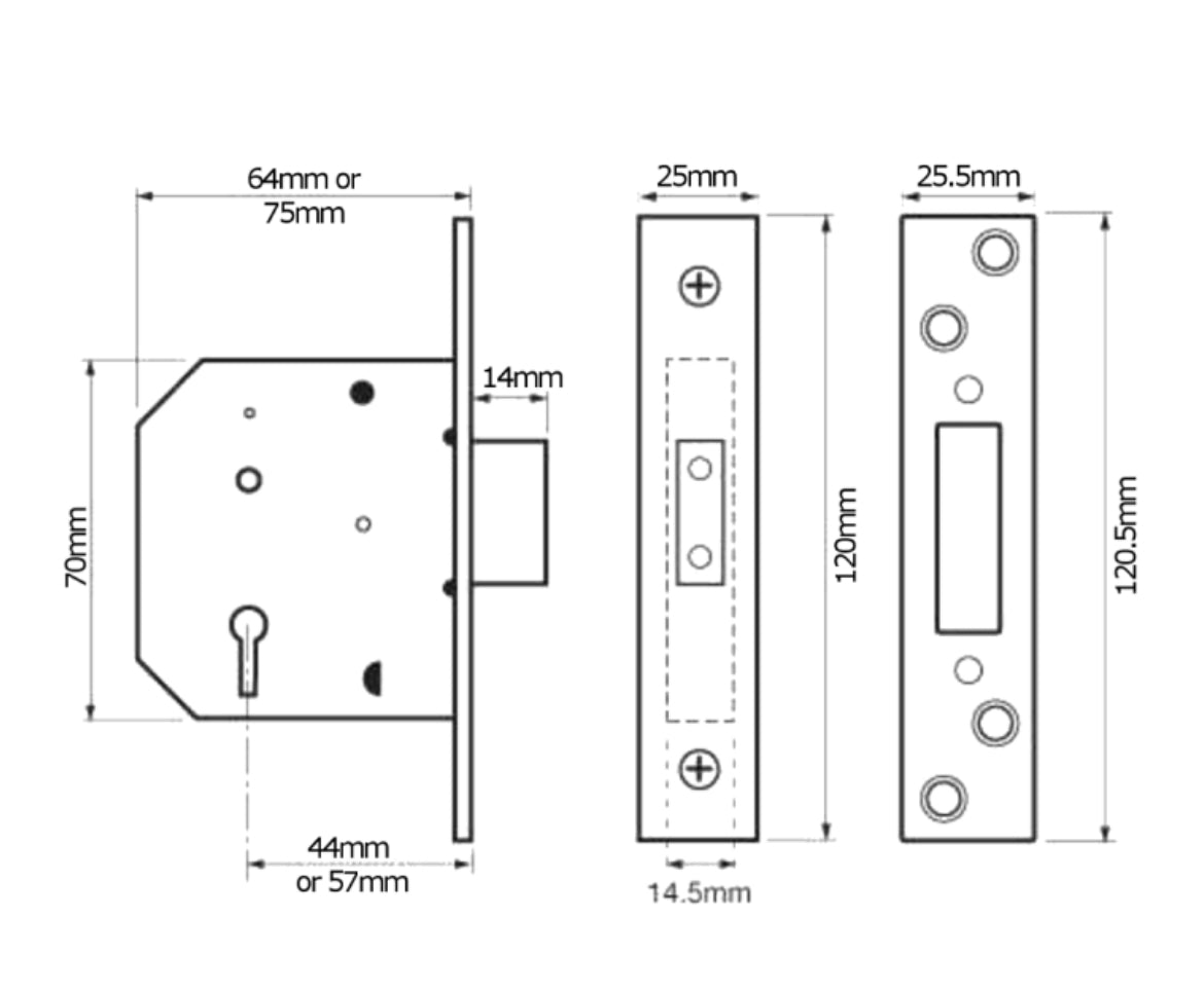 UNION 2101 5 Lever Deadlock