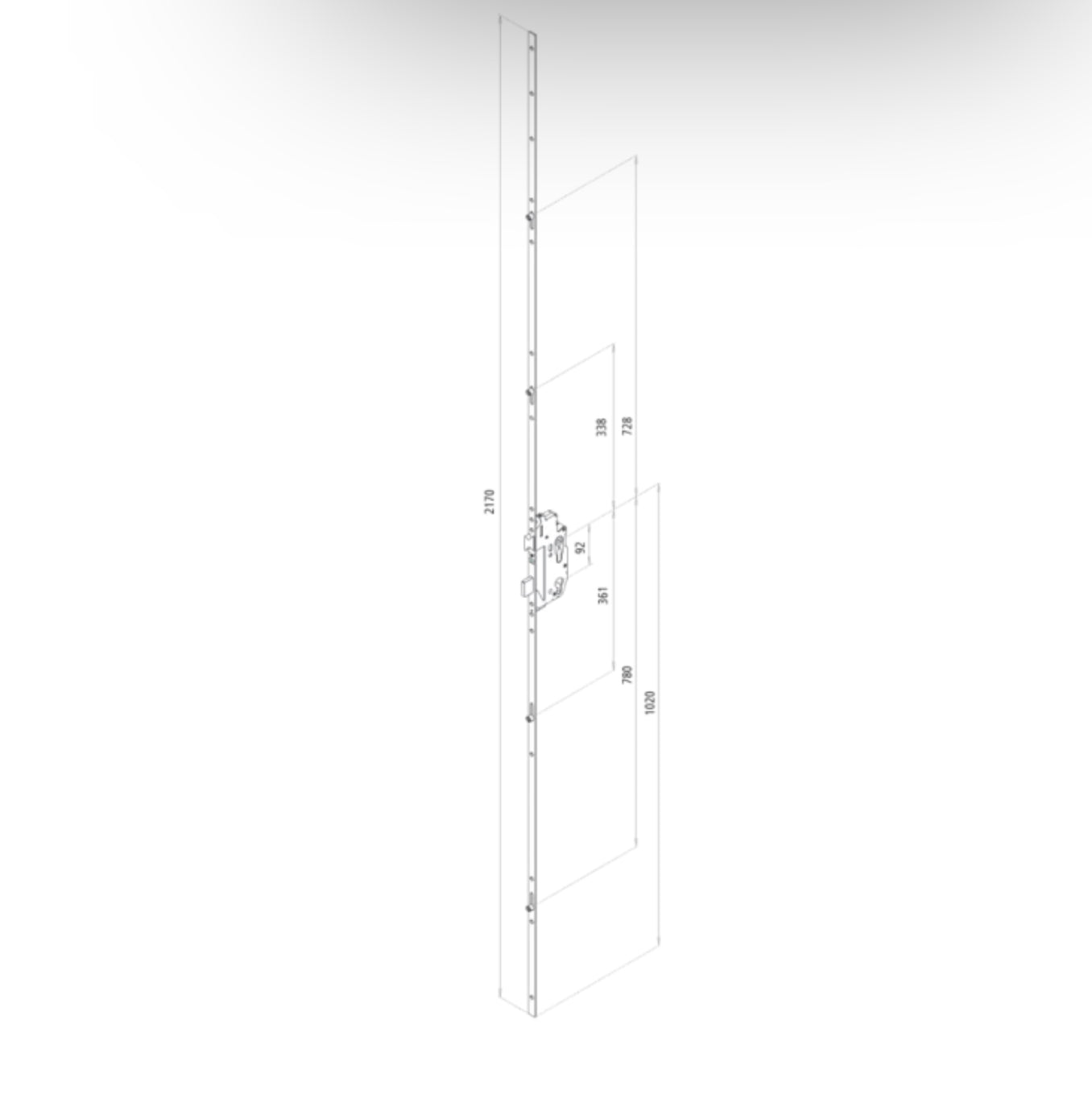 FUHR 855 Type 1 Key Operated Latch & Deadbolt - 4 Roller