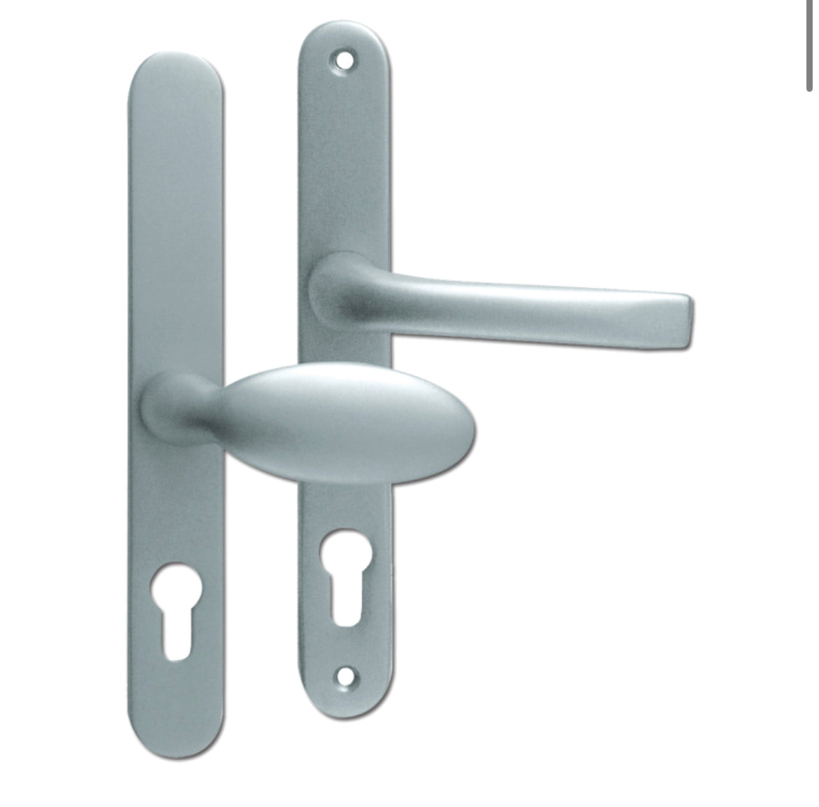 MILA Prolinea 92/62 Offset Lever/Pad UPVC Furniture - 240mm Backplate