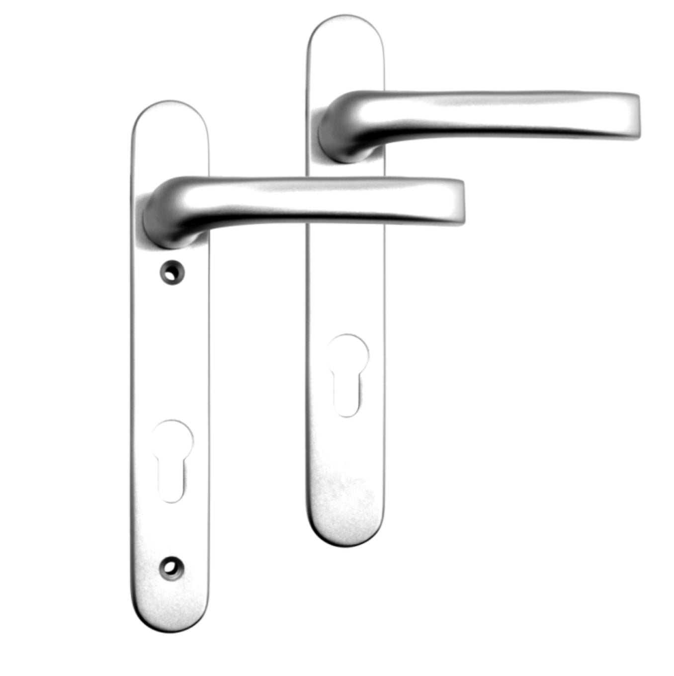 MILA Prolinea 92 Lever/Lever UPVC Furniture - 240mm Backplate