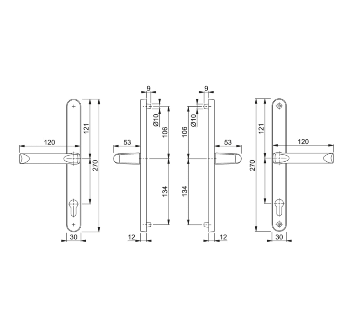 HOPPE UPVC Lever Door Furniture 113/3620N