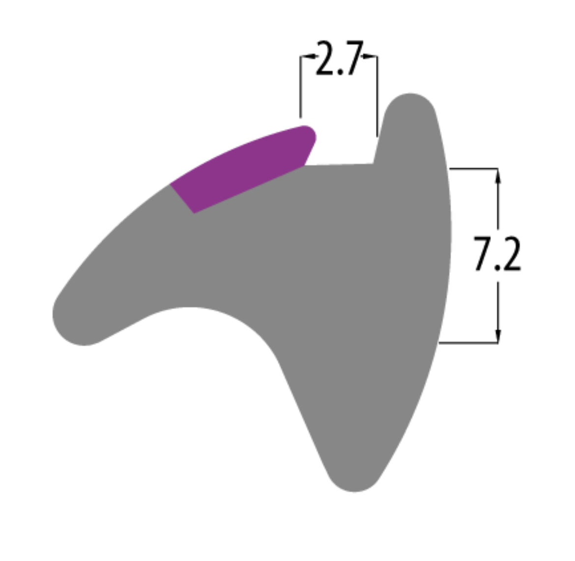 REDDIPLEX UPVC 7.2mm Purple Wedge Gasket To Suit UPVC Doors & Windows