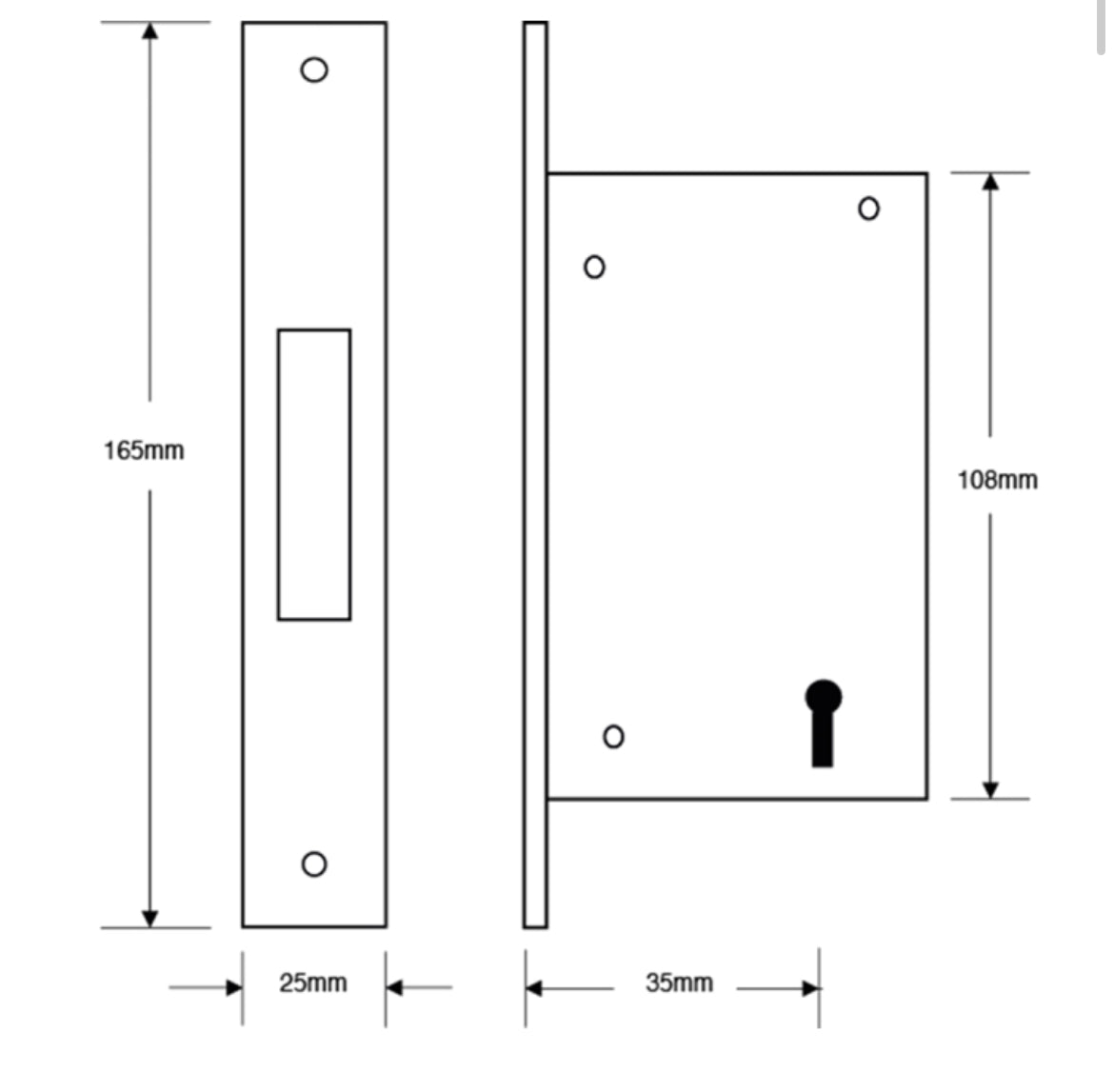 ASEC 50mm 5 Lever Deadlock