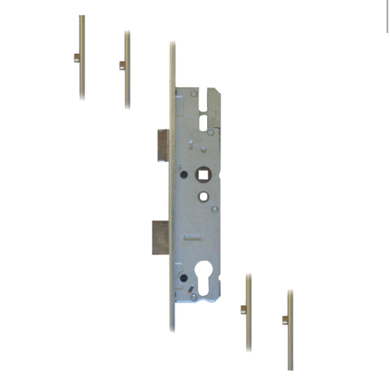 KFV Lever Operated Latch & Deadbolt `U` Rail - 4 Roller